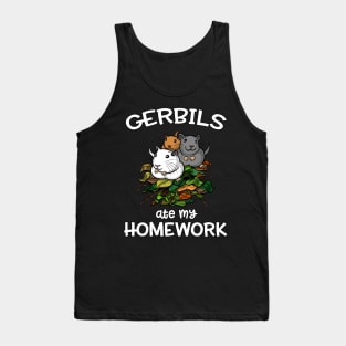 Gerbils Ate My Homework Mouse Pet Student Tank Top